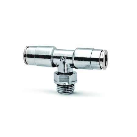 Camozzi Male Branch Tee Swivel, 8MM OD X G1/4 8432 8-1/4